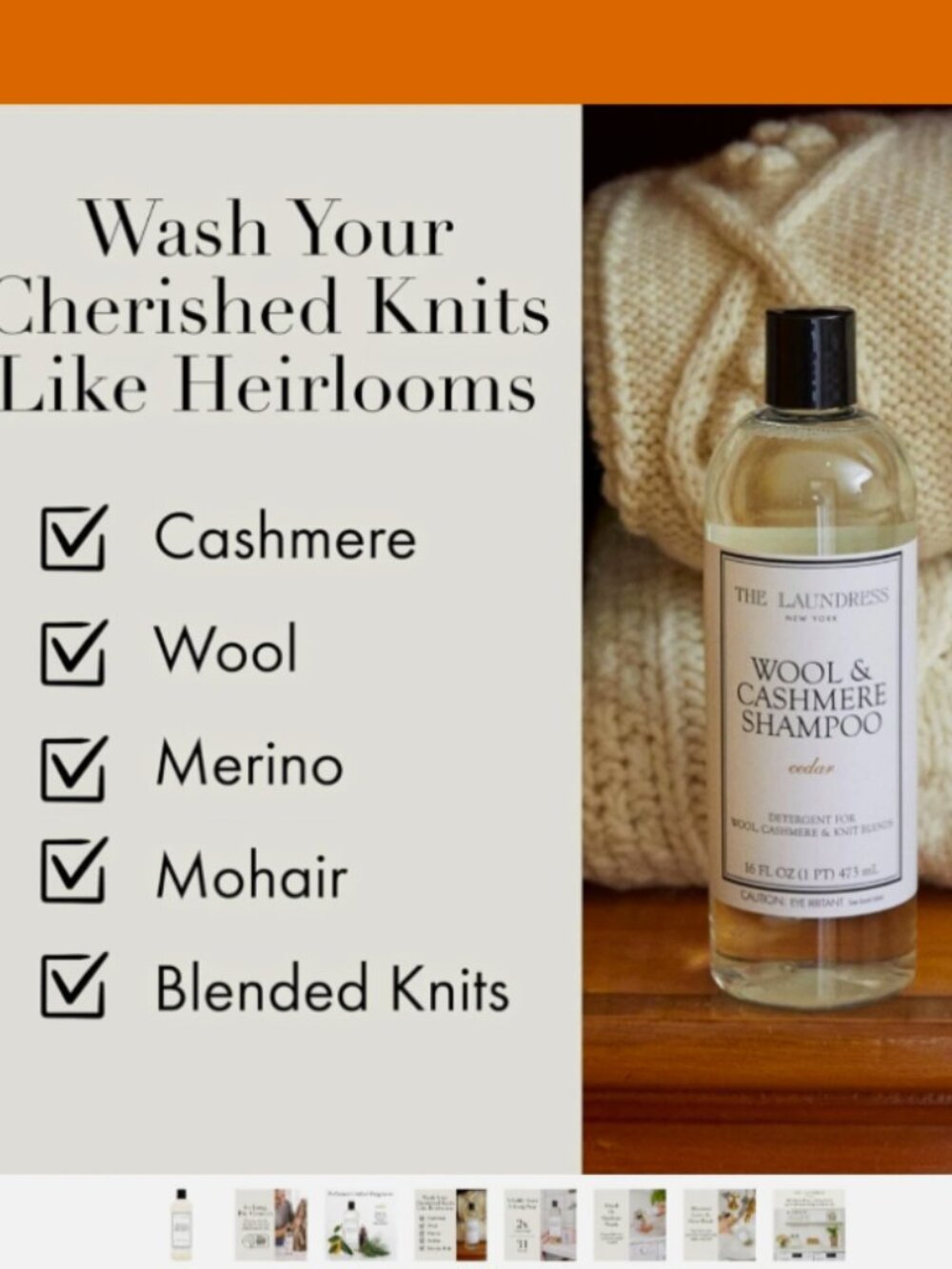 x2 The Laundress Wool & Cashmere Shampoo - 62 loads  - Brand New  Sealed - Picture 4 of 5